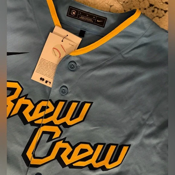Nike Authentic Milwaukee Brewers City Connect Christian Yelich Jersey Men’s XL - Picture 3 of 8